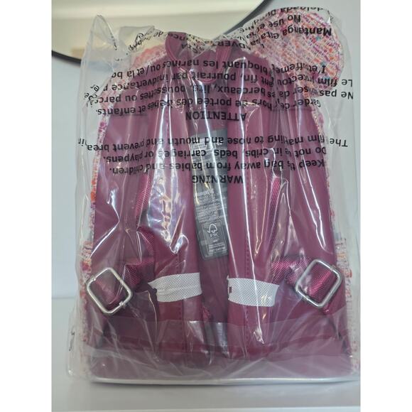 Loungefly Pink Bouclé Fabric Minnie Mouse Ears Mini Backpack | NWT